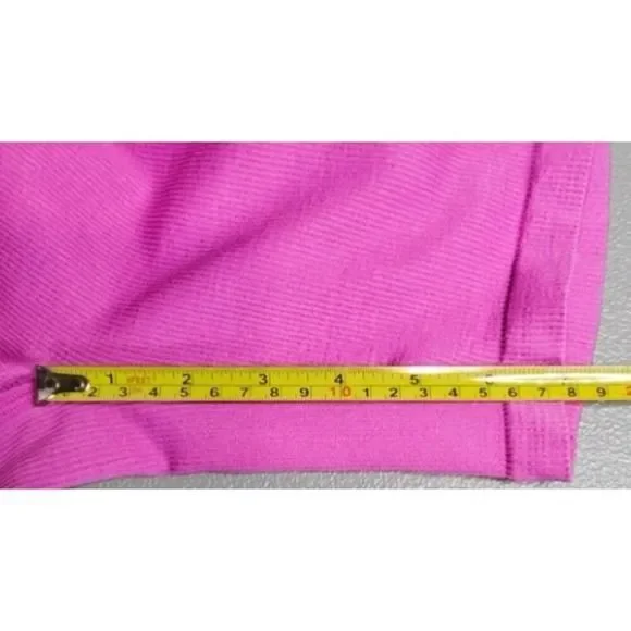 J. Crew SculptStretch Womens M High Rise Ribbed Pink Bike Shorts - Picture 8 of 11